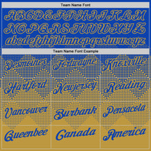 Charger l'image dans la galerie, Custom Thunder Blue Old Gold 3D Gradient Square Shape Performance Polo Shirt