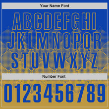 Charger l'image dans la galerie, Custom Thunder Blue Old Gold 3D Gradient Square Shape Performance Polo Shirt