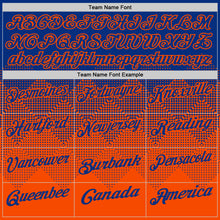 Laden Sie das Bild in den Galerie-Viewer, Custom Royal Orange 3D Gradient Square Shape Performance Polo Shirt