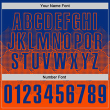 Laden Sie das Bild in den Galerie-Viewer, Custom Royal Orange 3D Gradient Square Shape Performance Polo Shirt