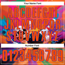 Load image into Gallery viewer, Custom Orange Purple 3D Splash Skull Bowling Performance Polo Shirt