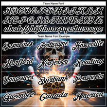Load image into Gallery viewer, Custom Black White 3D Galaxy Splash Leopard Print Skull Bowling Performance Polo Shirt