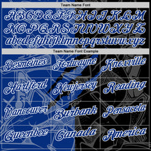 Laden Sie das Bild in den Galerie-Viewer, Custom Graffiti Pattern Royal Black-White 3D Scratch Performance Polo Shirt