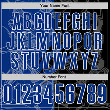 Laden Sie das Bild in den Galerie-Viewer, Custom Graffiti Pattern Royal Black-White 3D Scratch Performance Polo Shirt