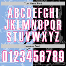 Laden Sie das Bild in den Galerie-Viewer, Custom Graffiti Pattern White Black Light Blue-Pink 3D Scratch Performance Polo Shirt