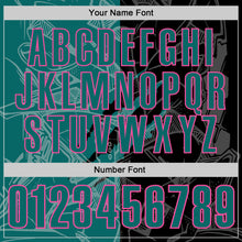 Laden Sie das Bild in den Galerie-Viewer, Custom Graffiti Pattern Teal Black-Pink 3D Scratch Performance Polo Shirt