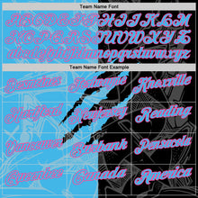 Load image into Gallery viewer, Custom Graffiti Pattern Sky Blue Black-Pink 3D Scratch Performance Polo Shirt