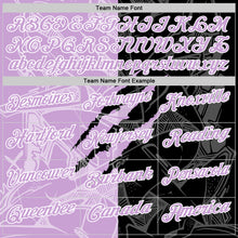 Load image into Gallery viewer, Custom Graffiti Pattern Light Purple Black-White 3D Scratch Performance Polo Shirt