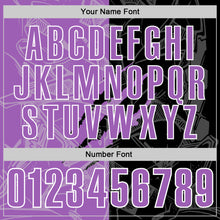 Load image into Gallery viewer, Custom Graffiti Pattern Medium Purple Black-White 3D Scratch Performance Polo Shirt