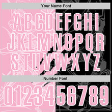 Load image into Gallery viewer, Custom Graffiti Pattern Light Pink Black-White 3D Scratch Performance Polo Shirt