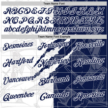 Load image into Gallery viewer, Custom Graffiti Pattern Navy-White 3D Scratch Performance Polo Shirt