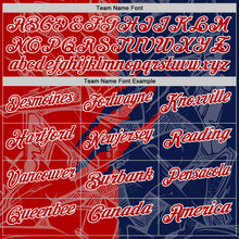 Load image into Gallery viewer, Custom Graffiti Pattern Red Navy-White 3D Scratch Performance Polo Shirt