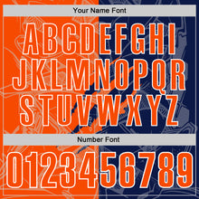 Laden Sie das Bild in den Galerie-Viewer, Custom Graffiti Pattern Orange Navy-White 3D Scratch Performance Polo Shirt