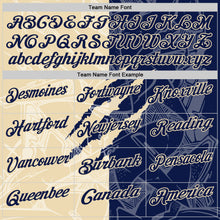 Laden Sie das Bild in den Galerie-Viewer, Custom Graffiti Pattern Navy-Cream 3D Scratch Performance Polo Shirt