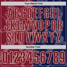 Load image into Gallery viewer, Custom Graffiti Pattern Crimson Navy-Cream 3D Scratch Performance Polo Shirt