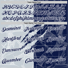 Load image into Gallery viewer, Custom Graffiti Pattern Navy Silver-White 3D Scratch Performance Polo Shirt