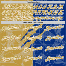 Load image into Gallery viewer, Custom Graffiti Pattern Old Gold Royal-White 3D Scratch Performance Polo Shirt