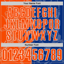 Load image into Gallery viewer, Custom Graffiti Pattern Orange Royal-White 3D Scratch Performance Polo Shirt