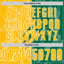 Загрузить изображение в средство просмотра галереи, Custom Graffiti Pattern Gold Kelly Green-White 3D Scratch Performance Polo Shirt