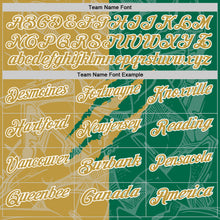 Загрузить изображение в средство просмотра галереи, Custom Graffiti Pattern Old Gold Kelly Green-White 3D Scratch Performance Polo Shirt