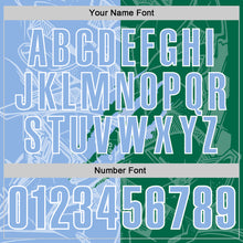 Загрузить изображение в средство просмотра галереи, Custom Graffiti Pattern Light Blue Kelly Green-White 3D Scratch Performance Polo Shirt