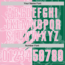 Load image into Gallery viewer, Custom Graffiti Pattern Light Pink Kelly Green-White 3D Scratch Performance Polo Shirt