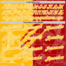 Load image into Gallery viewer, Custom Graffiti Pattern Gold Red-White 3D Scratch Performance Polo Shirt