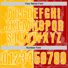 Load image into Gallery viewer, Custom Graffiti Pattern Gold Red-White 3D Scratch Performance Polo Shirt