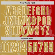 Load image into Gallery viewer, Custom Graffiti Pattern Old Gold Red-White 3D Scratch Performance Polo Shirt