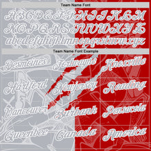 Laden Sie das Bild in den Galerie-Viewer, Custom Graffiti Pattern Gray Red-White 3D Scratch Performance Polo Shirt