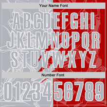 Laden Sie das Bild in den Galerie-Viewer, Custom Graffiti Pattern Gray Red-White 3D Scratch Performance Polo Shirt