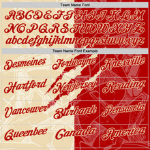 Laden Sie das Bild in den Galerie-Viewer, Custom Graffiti Pattern Red-Cream 3D Scratch Performance Polo Shirt