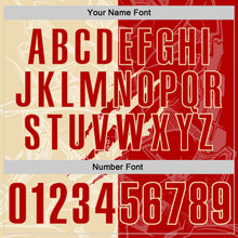 Laden Sie das Bild in den Galerie-Viewer, Custom Graffiti Pattern Red-Cream 3D Scratch Performance Polo Shirt