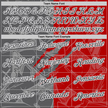 Загрузить изображение в средство просмотра галереи, Custom Graffiti Pattern Steel Gray Red-White 3D Scratch Performance Polo Shirt