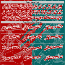 Laden Sie das Bild in den Galerie-Viewer, Custom Graffiti Pattern Red Teal-White 3D Scratch Performance Polo Shirt