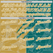 Загрузить изображение в средство просмотра галереи, Custom Graffiti Pattern Old Gold Teal-White 3D Scratch Performance Polo Shirt