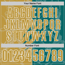 Загрузить изображение в средство просмотра галереи, Custom Graffiti Pattern Old Gold Teal-White 3D Scratch Performance Polo Shirt