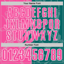 Laden Sie das Bild in den Galerie-Viewer, Custom Graffiti Pattern Pink Teal-White 3D Scratch Performance Polo Shirt