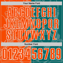 Laden Sie das Bild in den Galerie-Viewer, Custom Graffiti Pattern Orange Teal-White 3D Scratch Performance Polo Shirt