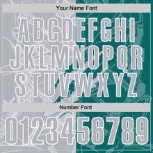 Load image into Gallery viewer, Custom Graffiti Pattern Gray Teal-White 3D Scratch Performance Polo Shirt