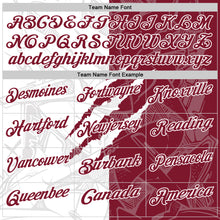 Laden Sie das Bild in den Galerie-Viewer, Custom Graffiti Pattern Crimson-White 3D Scratch Performance Polo Shirt