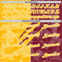 Laden Sie das Bild in den Galerie-Viewer, Custom Graffiti Pattern Gold Crimson-White 3D Scratch Performance Polo Shirt