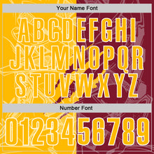 Laden Sie das Bild in den Galerie-Viewer, Custom Graffiti Pattern Gold Crimson-White 3D Scratch Performance Polo Shirt