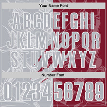 Laden Sie das Bild in den Galerie-Viewer, Custom Graffiti Pattern Gray Crimson-White 3D Scratch Performance Polo Shirt