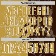 Laden Sie das Bild in den Galerie-Viewer, Custom Graffiti Pattern Old Gold Brown-White 3D Scratch Performance Polo Shirt