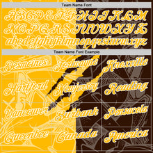 Load image into Gallery viewer, Custom Graffiti Pattern Gold Brown-White 3D Scratch Performance Polo Shirt