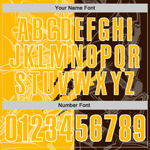 Load image into Gallery viewer, Custom Graffiti Pattern Gold Brown-White 3D Scratch Performance Polo Shirt