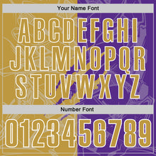 Laden Sie das Bild in den Galerie-Viewer, Custom Graffiti Pattern Old Gold Purple-White 3D Scratch Performance Polo Shirt