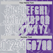 Laden Sie das Bild in den Galerie-Viewer, Custom Graffiti Pattern Gray Purple-White 3D Scratch Performance Polo Shirt