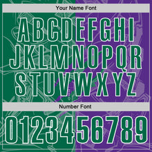 Laden Sie das Bild in den Galerie-Viewer, Custom Graffiti Pattern Kelly Green Purple-White 3D Scratch Performance Polo Shirt